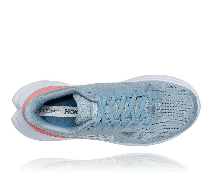 Zapatillas Running Hoka One One Mujer - Mach 4 - Azules/Blancas - SMF931074